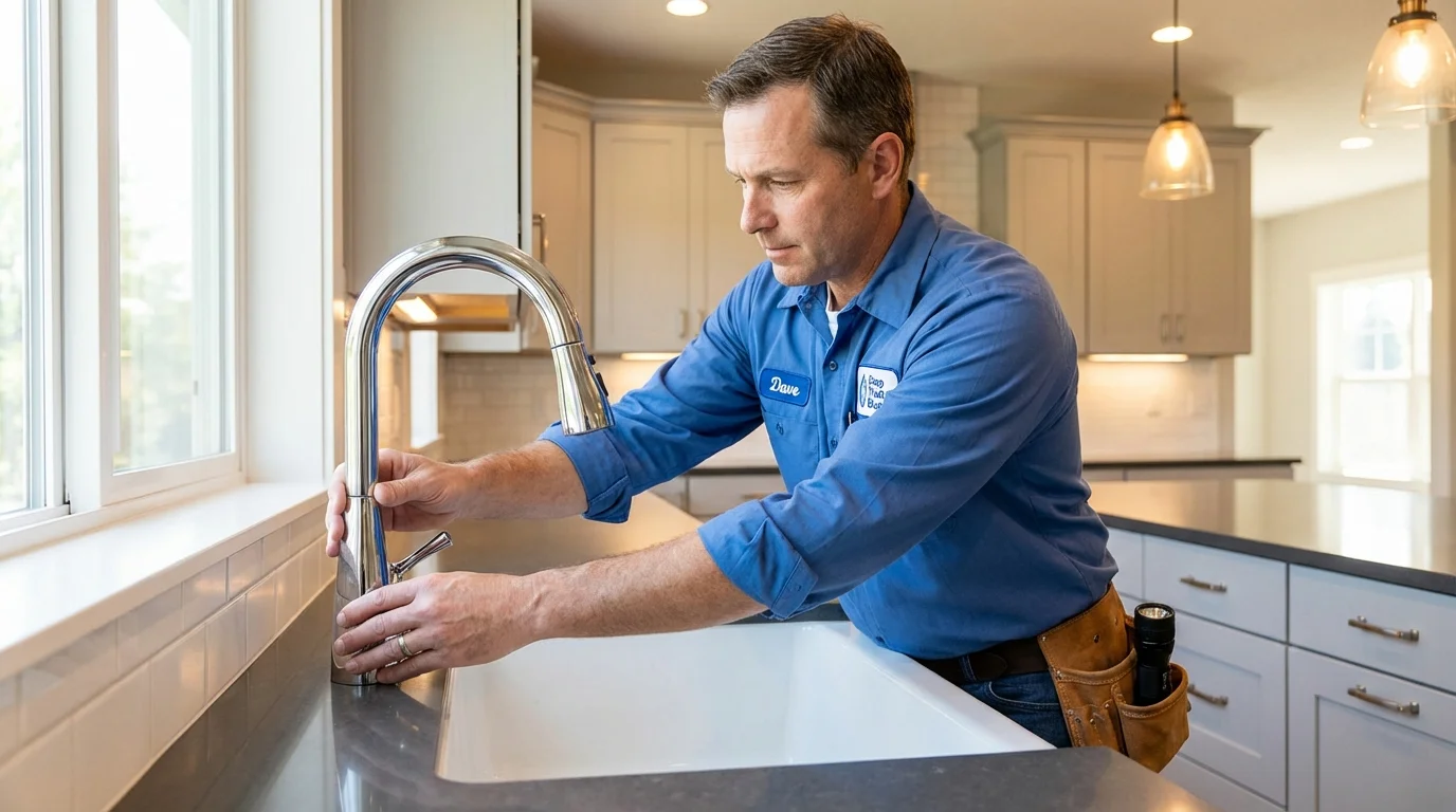 Kitchen faucet installation by Johns Plumbing LLC in Castlewood