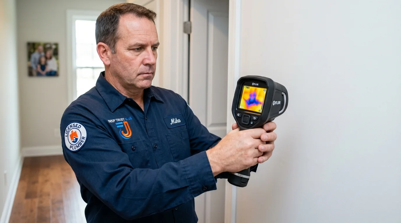 Thermal imaging leak detection by Johns Plumbing LLC in Castlewood